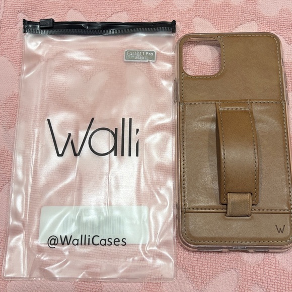 Elegant Tan Leather Phone Case with Stand - Picture 4 of 4
